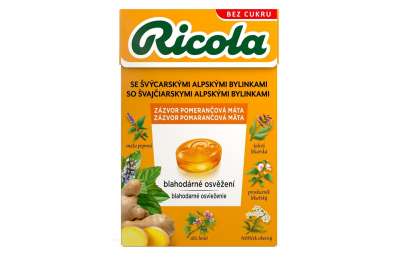 RICOLA GINGER ORANGE MATE WITHOUT SUGAR 40G